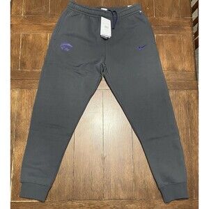 Nike KSU Kansas State Wildcats Team Issued Grey Training Pants Mens S NWT